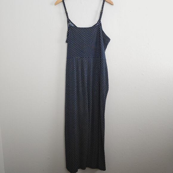 MICHAEL Michael Kors Navy Blue Dot Print Side-Tie Wide-Leg Jumpsuit Plus 2X NWT - Picture 11 of 13